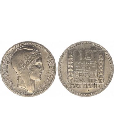 France 10 Francs - Type Turin - Rameaux courts  grosse tête - France 1945-1947 (N)