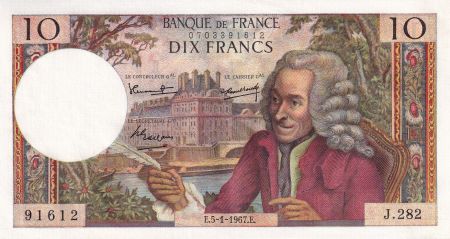 France 10 Francs - Voltaire - 05-01-1967 - Série J.282 - F.62.24