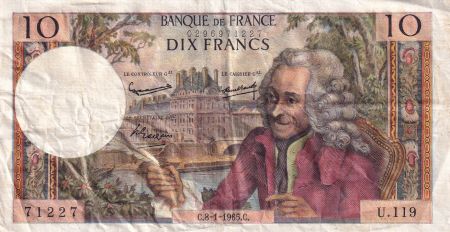 France 10 Francs - Voltaire - 08-01-1965 - Série U.119 - F.62.12