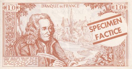 France 10 Francs - Voltaire - Billet scolaire