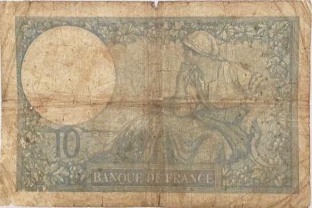 France 10 Francs  Minerve 28-11-1940 - Série W.80330 - B