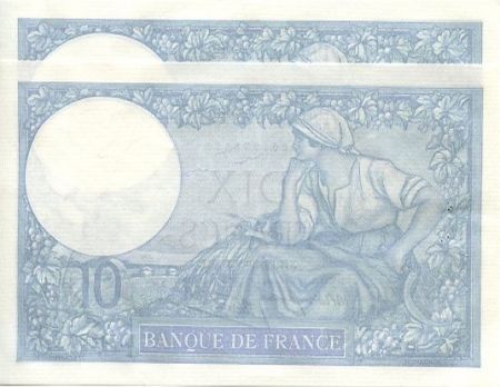 France 10 Francs, paire de n° consécutifs Minerve - 1939