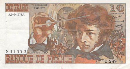 France 10 Francs Berlioz - 01-07-1976 Série C.289 - TTB