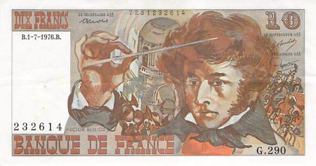 France 10 Francs Berlioz - 01-07-1976 Série G.290 - TTB+