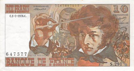 France 10 Francs Berlioz - 01-07-1976 Série S.291 - TTB