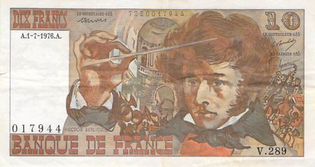 France 10 Francs Berlioz - 01-07-1976 Série V.289 - TB+
