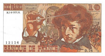 France 10 Francs Berlioz - 01-08-1974 Série D.76 - SUP