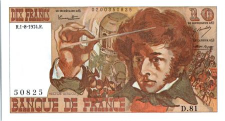 France 10 Francs Berlioz - 01-08-1974 Série D.81