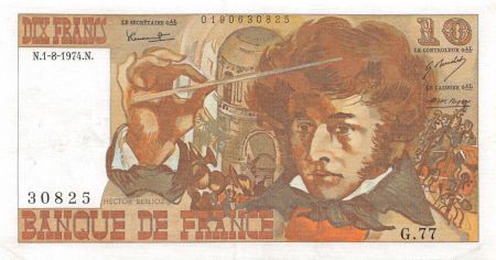 France 10 Francs Berlioz - 01-08-1974 Série G.77 - TTB+