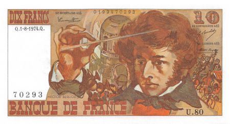 France 10 Francs Berlioz - 01-08-1974 Série U.80 - SPL