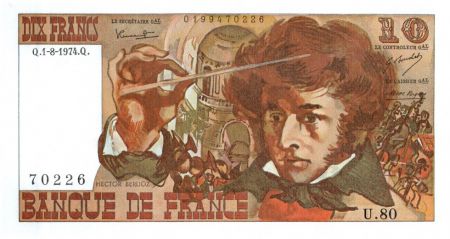 France 10 Francs Berlioz - 01-08-1974 Série U.80-70226