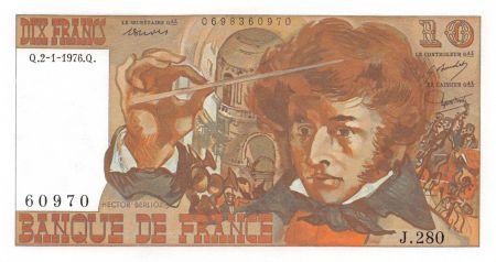 France 10 Francs Berlioz - 02-01-1976 Série J.280 - SPL