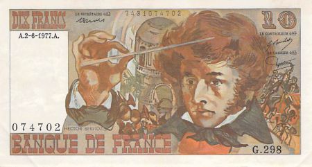 France 10 Francs Berlioz - 02-06-1977 Série G.298 - TTB+