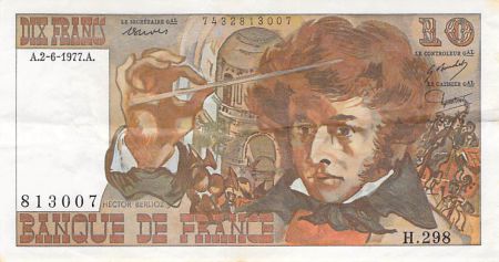 France 10 Francs Berlioz - 02-06-1977 Série H.298 - TTB