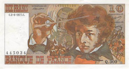 France 10 Francs Berlioz - 02-06-1977 Série Q.300 - TTB+