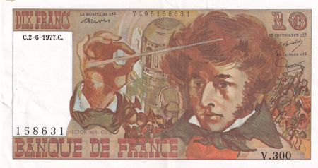 France 10 Francs Berlioz - 02-06-1977 Série V.300 - TTB