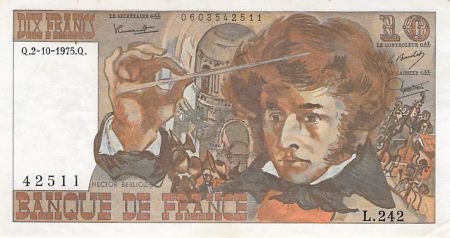 France 10 Francs Berlioz - 02-10-1975 Série L.242 - TTB+