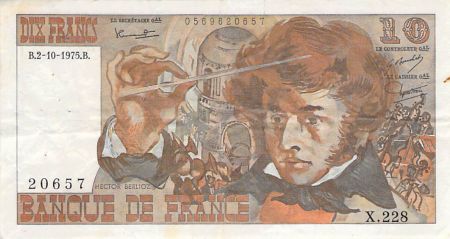 France 10 Francs Berlioz - 02-10-1975 Série X.228 - TB