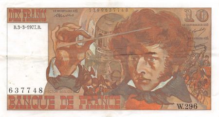 France 10 Francs Berlioz - 03-03-1977 Série W.296 - TTB