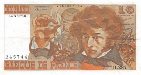 France 10 Francs Berlioz - 04-03-1976 Série D.287 - PTTB