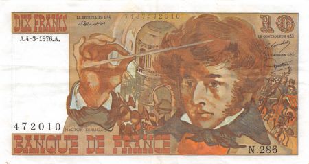 France 10 Francs Berlioz - 04-03-1976 Série N.286 - TTB