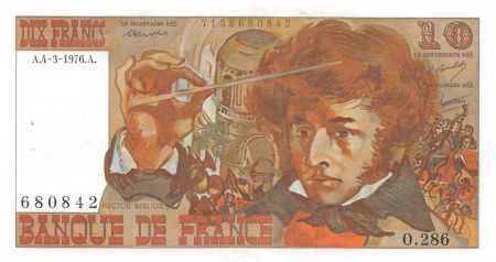 France 10 Francs Berlioz - 04-03-1976 Série O.286 - TTB+
