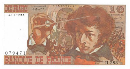 France 10 Francs Berlioz - 05-01-1976 Série H.283 - SUP