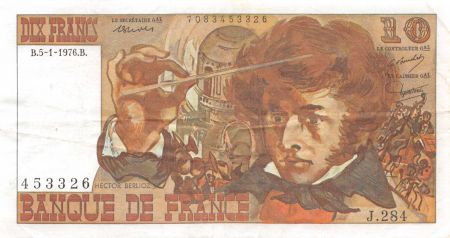 France 10 Francs Berlioz - 05-01-1976 Série J.284 - PTTB