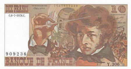 France 10 Francs Berlioz - 06-07-1978 - Série Y.306 - P.Neuf