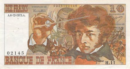 France 10 Francs Berlioz - 06-12-1973 Série H.11 - TTB