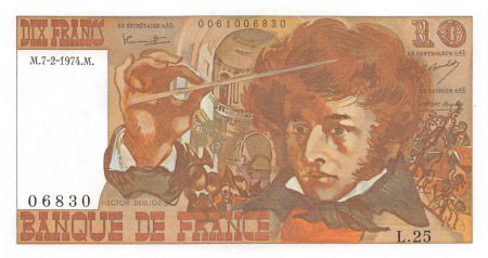 France 10 Francs Berlioz - 07-02-1974 Série L.25 - SPL