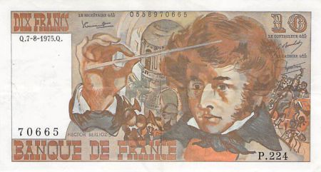 France 10 Francs Berlioz - 07-08-1975 Série P.224 - PTTB