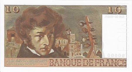 France 10 Francs Berlioz - Spécimen 00-00-0000 - 1972