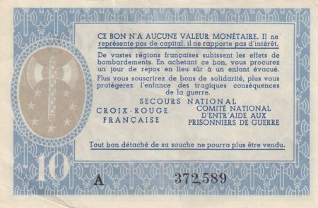 France 10 Francs Bon de Solidarité - 1941-1942 Série A