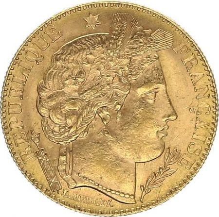 France 10 Francs Cérès - 3ème République 1896 A - SUP