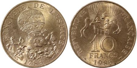 France 10 Francs Conquête de l\'Espace - Mongolfière - 1983