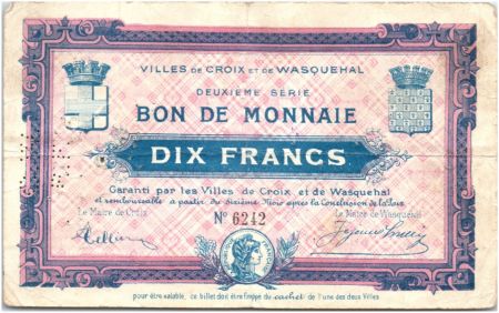 France 10 Francs Croix-Wasquehal Ville