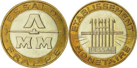 France 10 Francs Essai de Frappe - Pessac 1987 - Bimétal