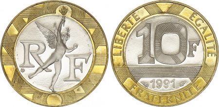 France 10 Francs Génie - 1991 - Frappe BE - SPL