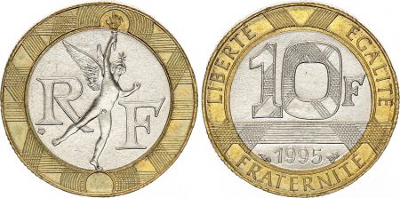 France 10 Francs Génie - 1995 - SUP
