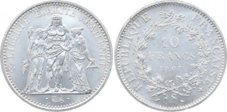 France 10 Francs Hercule - 1967 Argent