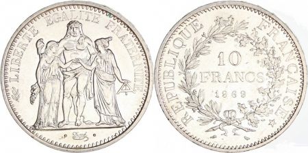 France 10 Francs Hercule - 1969 Argent
