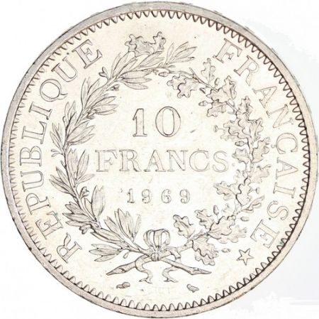 France 10 Francs Hercule - 1969 Argent