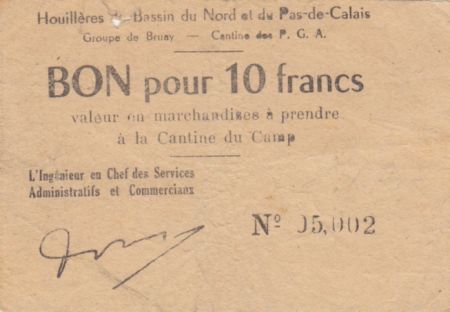 France 10 Francs Houillières du Pas de Calais - Prisonniers de Guerre 1940-1945