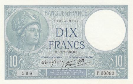 France 10 Francs Minerve - 02-02-1939 - Série P.68380