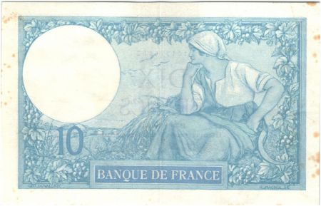 France 10 Francs Minerve - 28-08-1918 - Série B.6472