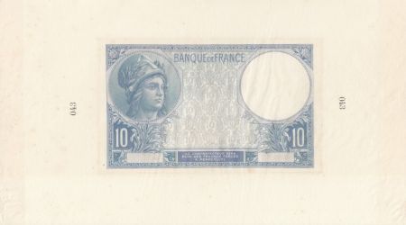 France 10 Francs Minerve - Epreuve Recto et Verso n° 43