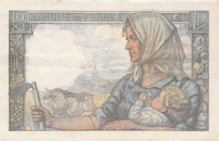 France 10 Francs Mineur - 07-04-1949 Série Y.188 - TTB