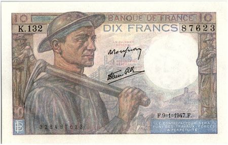 France 10 Francs Mineur - 09-01-1947 Série K.132