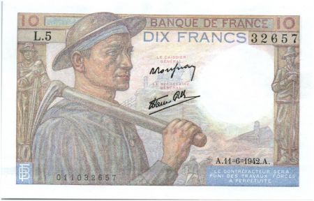 France 10 Francs Mineur - 11-06-1942 Série L.5